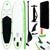 Inflatable Stand Up Paddleboard Set Green and White Colour green Size 330 x 72 x 10 cm 