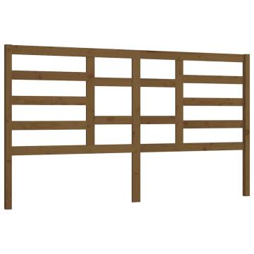 Honey Brown Solid Wood Bed Headboard - 206x4x104 cm