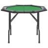 8-Player Folding Poker Table - Green 108x108 cm | HipoMarket