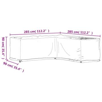 L-Shaped Garden Furniture Cover 285x285x90 cm - Durable & UV-Proof