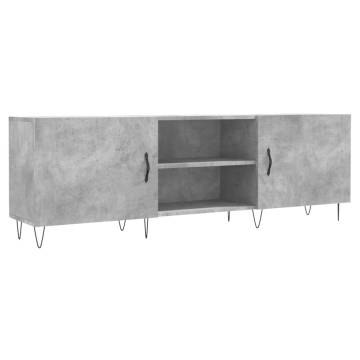 Stylish Concrete Grey TV Cabinet - 150x30x50 cm | HipoMarket