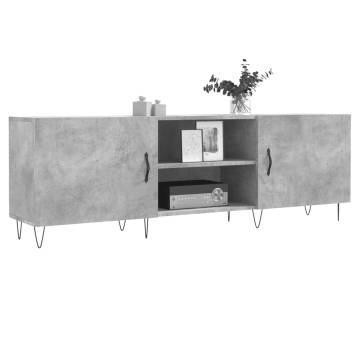 Stylish Concrete Grey TV Cabinet - 150x30x50 cm | HipoMarket