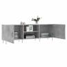 Stylish Concrete Grey TV Cabinet - 150x30x50 cm | HipoMarket