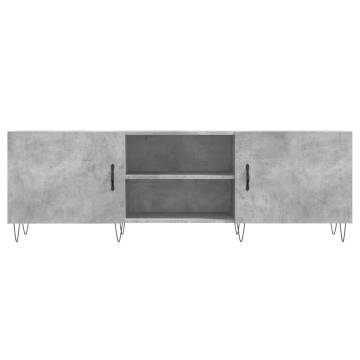 Stylish Concrete Grey TV Cabinet - 150x30x50 cm | HipoMarket