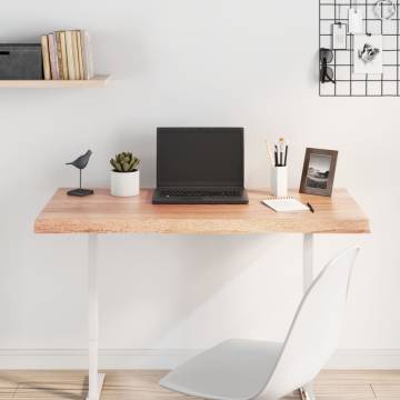 Light Brown Solid Oak Table Top | Live Edge (100x60cm)