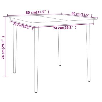 3 Piece Garden Dining Set Black - Stylish Outdoor Furniture