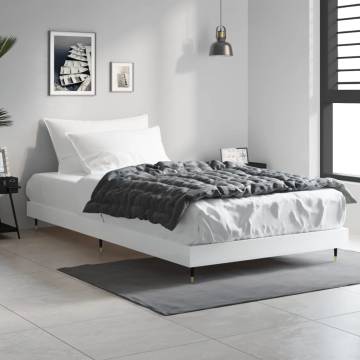 White Bed Frame 90x190 cm | Durable Engineered Wood Design