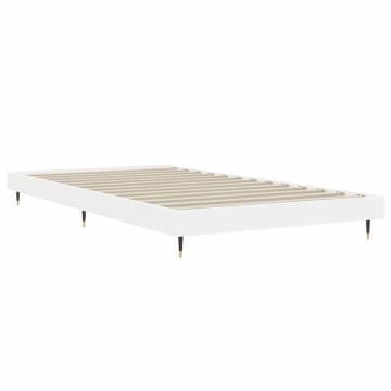 White Bed Frame 90x190 cm | Durable Engineered Wood Design