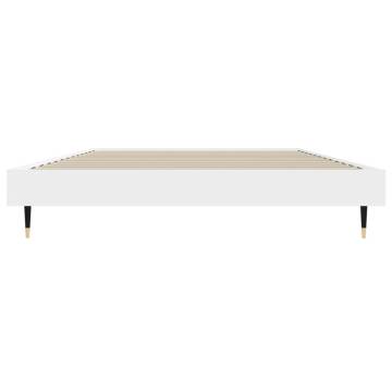 White Bed Frame 90x190 cm | Durable Engineered Wood Design