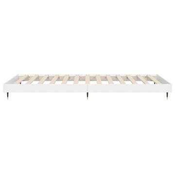 White Bed Frame 90x190 cm | Durable Engineered Wood Design