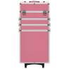 Aluminium Pink Make-up Trolley | Organize Your Cosmetics