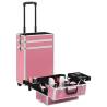 Aluminium Pink Make-up Trolley | Organize Your Cosmetics