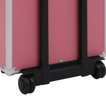 Aluminium Pink Make-up Trolley | Organize Your Cosmetics