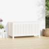 Garden Storage Box White - Solid Pine - 115x49x60 cm