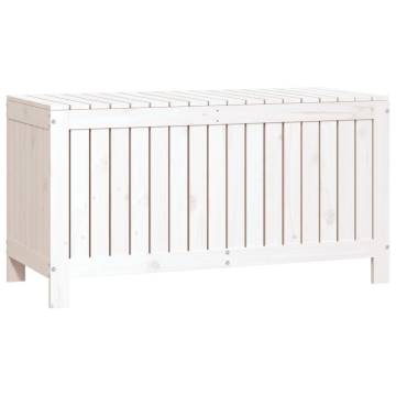 Garden Storage Box White - Solid Pine - 115x49x60 cm