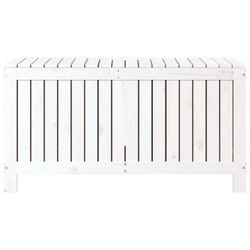 Garden Storage Box White - Solid Pine - 115x49x60 cm