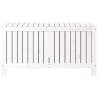 Garden Storage Box White - Solid Pine - 115x49x60 cm