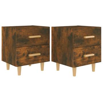 Bed Cabinets 2 pcs Smoked Oak - Scandinavian Charm