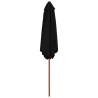 Outdoor Wooden Parasol 270 cm - Black | Hipo Market