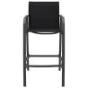 Garden Bar Chairs 2 pcs - Black Textilene for Outdoor Use