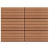 WPC Tiles 60x30 cm 6 pcs 1m² Brown Colour brown Number of 6 