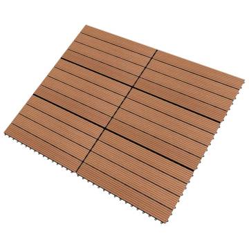 WPC Tiles 60x30 cm - 6 pcs Brown | Hipomarket UK