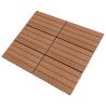 WPC Tiles 60x30 cm - 6 pcs Brown | Hipomarket UK