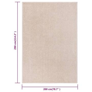 Elegant Dark Beige Short Pile Rug 200x290 cm | HipoMarket