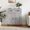 Sideboard Grey Sonoma 69.5x34x90 cm Engineered Wood Colour grey sonoma Quantity in Package 1 