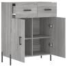 Modern Grey Sonoma Sideboard - 69.5x34x90 cm | HipoMarket