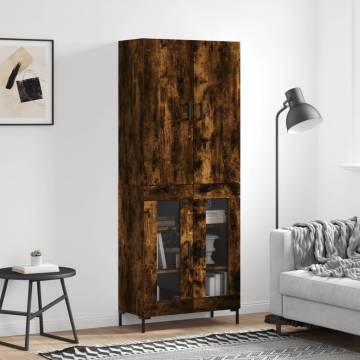 Highboard Smoked Oak - Stylish Storage Solution | HipoMarket