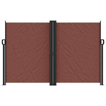 Retractable Side Awning Brown 160x1200 cm for Garden Privacy