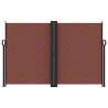 Retractable Side Awning Brown 160x1200 cm for Garden Privacy