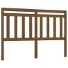 Stylish Honey Brown Solid Wood Bed Headboard | 126x4x100 cm