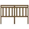 Stylish Honey Brown Solid Wood Bed Headboard | 126x4x100 cm