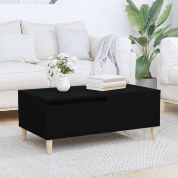 Elegant Black Coffee Table - 90x50x36.5 cm | HipoMarket