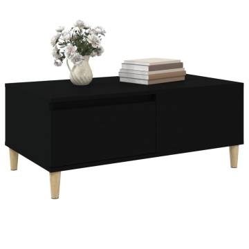 Elegant Black Coffee Table - 90x50x36.5 cm | HipoMarket