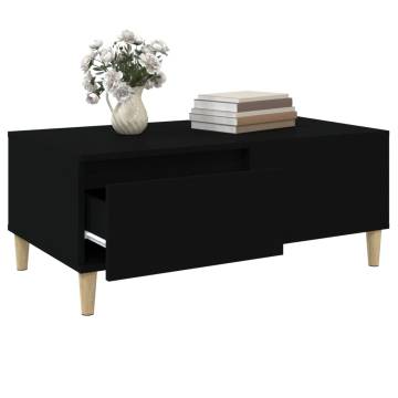 Elegant Black Coffee Table - 90x50x36.5 cm | HipoMarket