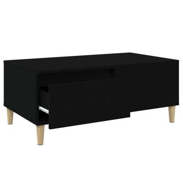 Elegant Black Coffee Table - 90x50x36.5 cm | HipoMarket