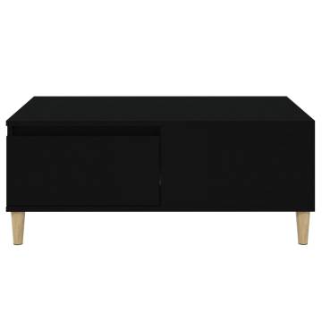 Elegant Black Coffee Table - 90x50x36.5 cm | HipoMarket