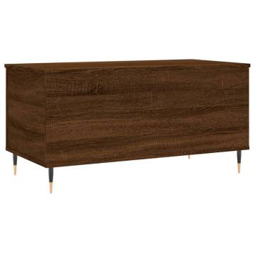 Elegant Brown Oak Coffee Table - 90x44.5x45 cm | hipomarket.co.uk