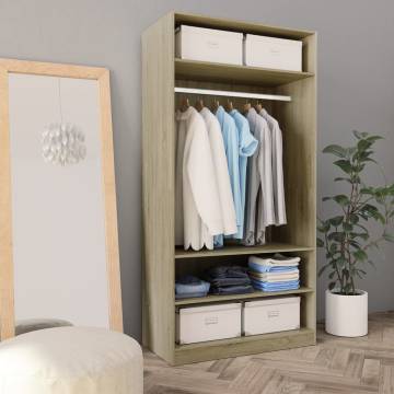 Sonoma Oak Wardrobe 100x50x200 cm - Stylish Storage Solution