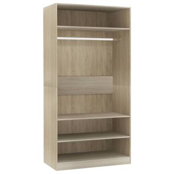 Sonoma Oak Wardrobe 100x50x200 cm - Stylish Storage Solution