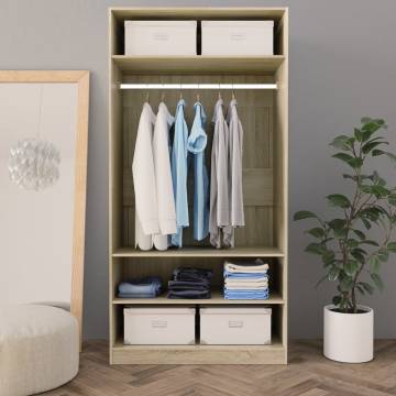 Sonoma Oak Wardrobe 100x50x200 cm - Stylish Storage Solution