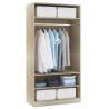 Sonoma Oak Wardrobe 100x50x200 cm - Stylish Storage Solution