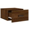 Brown Oak Wall-Mounted Bedside Cabinets - 2 pcs | HipoMarket