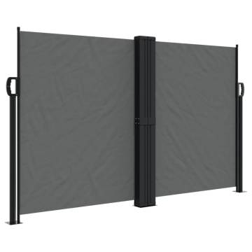 Retractable Side Awning Anthracite 140x1200 cm - Hipomarket