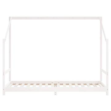 Kids Bed Frame White 90x200 cm - Solid Pine Wood for Comfort