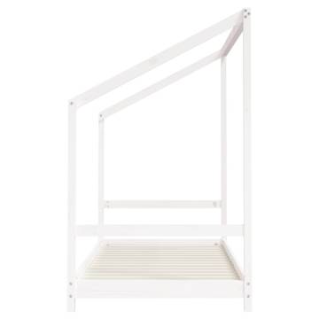 Kids Bed Frame White 90x200 cm - Solid Pine Wood for Comfort