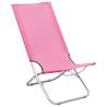 Folding Beach Chairs 2 pcs Pink Fabric - Relax in Style